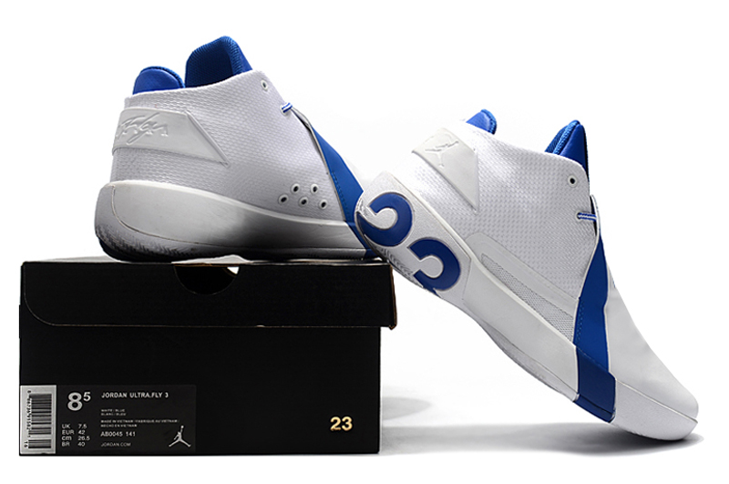 Jordan UltryFly 3 White Blue Shoes - Click Image to Close